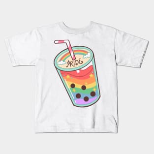 PRIDE Boba Tea Kids T-Shirt